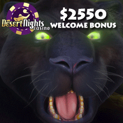 www.DesertNightsCasino.com: un oasis de juegos en línea | $ 2,550 bono de bienvenida